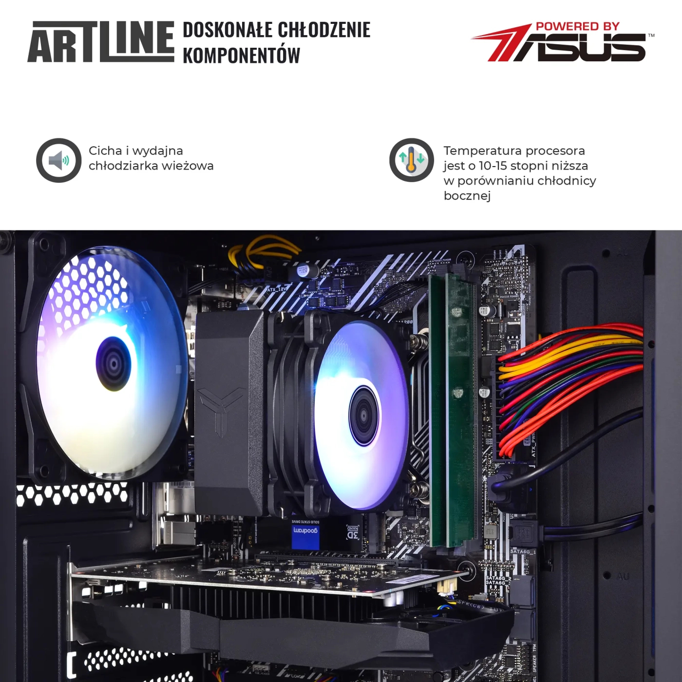 Komputer gamingowy ARTLINE Gaming X35 i5 12400F RTX 3050 8GB B31641 cena - zdjęcie 5