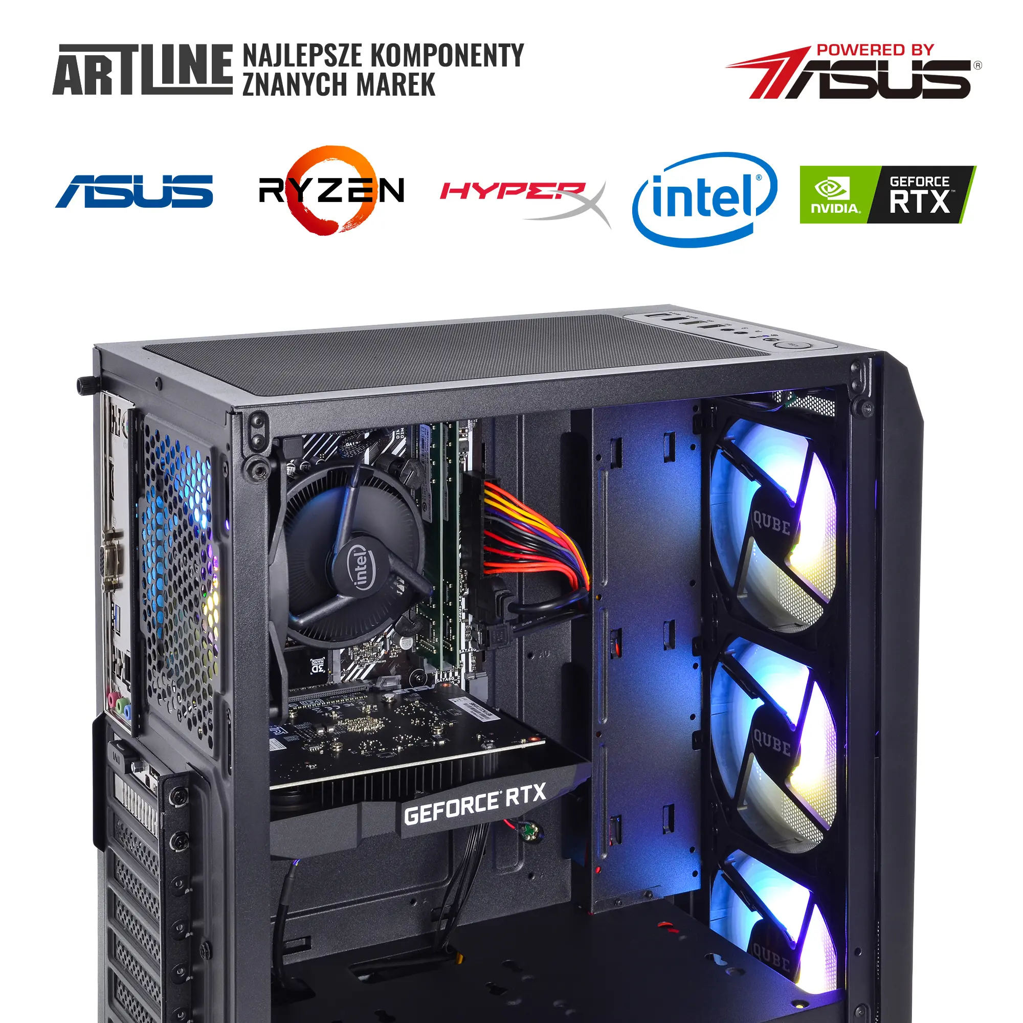 Komputer gamingowy ARTLINE Gaming X35 i5 12400F RTX 3050 8GB B31641 cena - zdjęcie 8