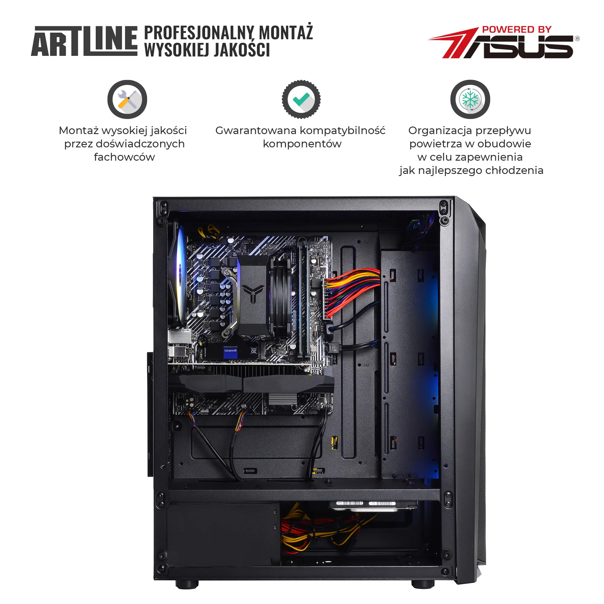 Komputer gamingowy ARTLINE Gaming X35 i5 12400F RTX 3050 8GB B31621Win cena - zdjęcie 6
