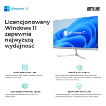 Monoblok biurowy ARTLINE Business GX310 i3 12100 GX300 30" VA WFHD82Win cena - zdjęcie 4