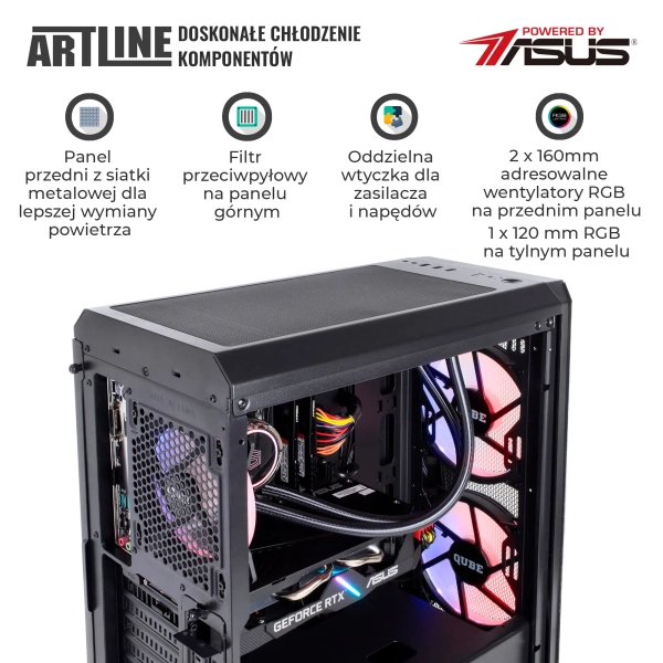 Komputer gamingowy ARTLINE Gaming X91 i5 13600KF RTX 4070 12GB W11642Win cena - zdjęcie 2