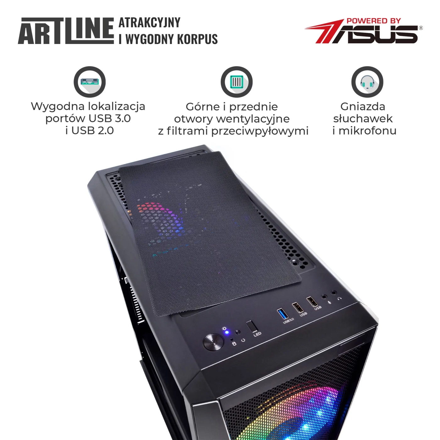 Komputer gamingowy ARTLINE Gaming X91 i5 13600KF RTX 4070 12GB W11642Win cena - zdjęcie 4