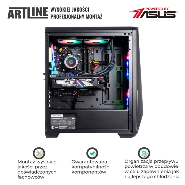 Komputer gamingowy ARTLINE Gaming X91 i5 13600KF RTX 4070 12GB W11642Win cena - zdjęcie 5