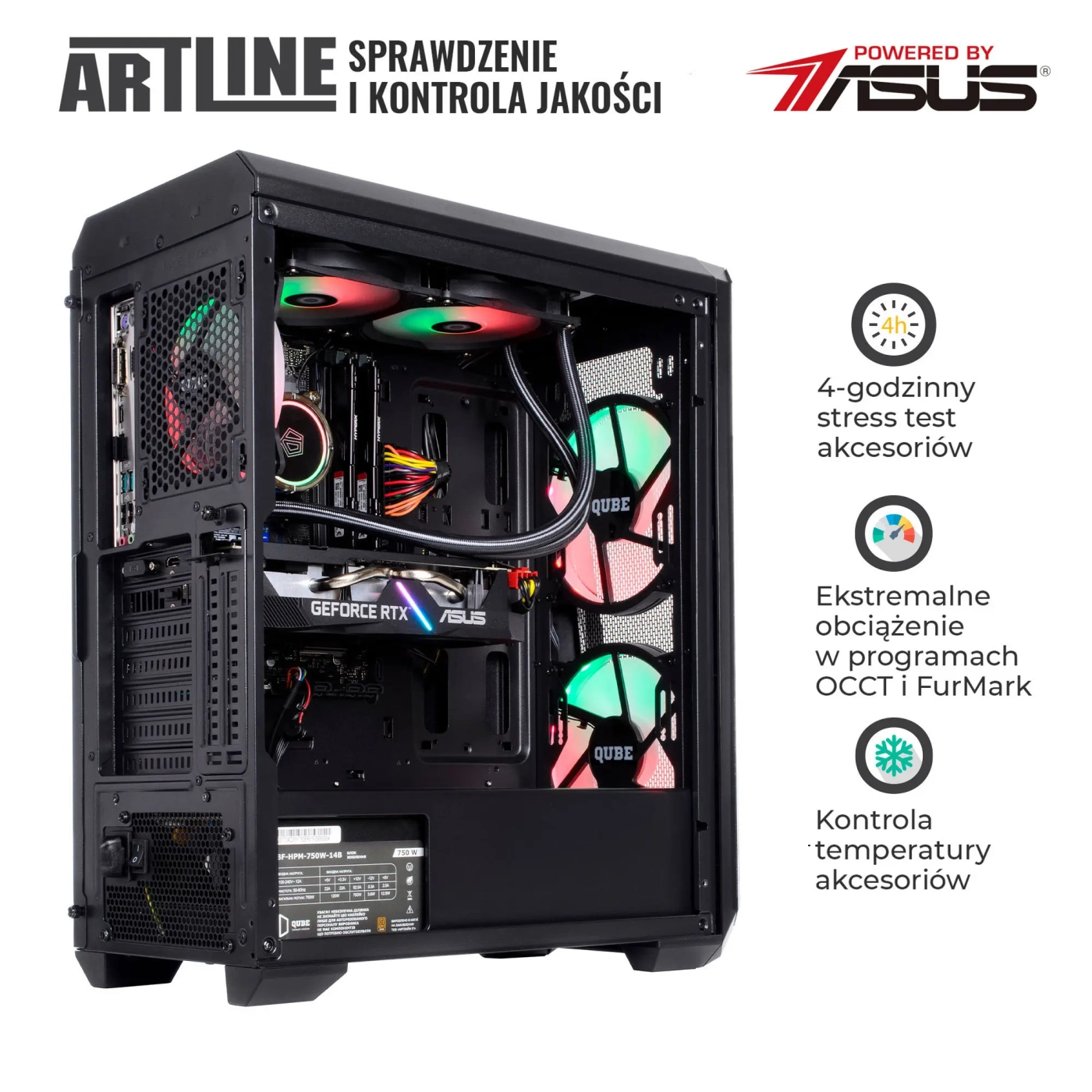 Komputer gamingowy ARTLINE Gaming X91 i5 13600KF RTX 4070 12GB W11642Win cena - zdjęcie 6