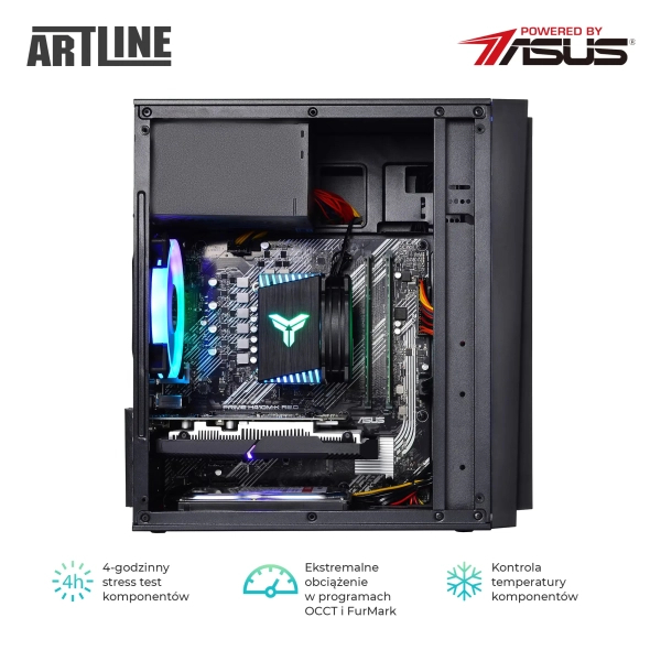 Komputer gamingowy ARTLINE Gaming X45 Ryzen 5 5500 RTX 3050 8GB CR1621 cena - zdjęcie 5