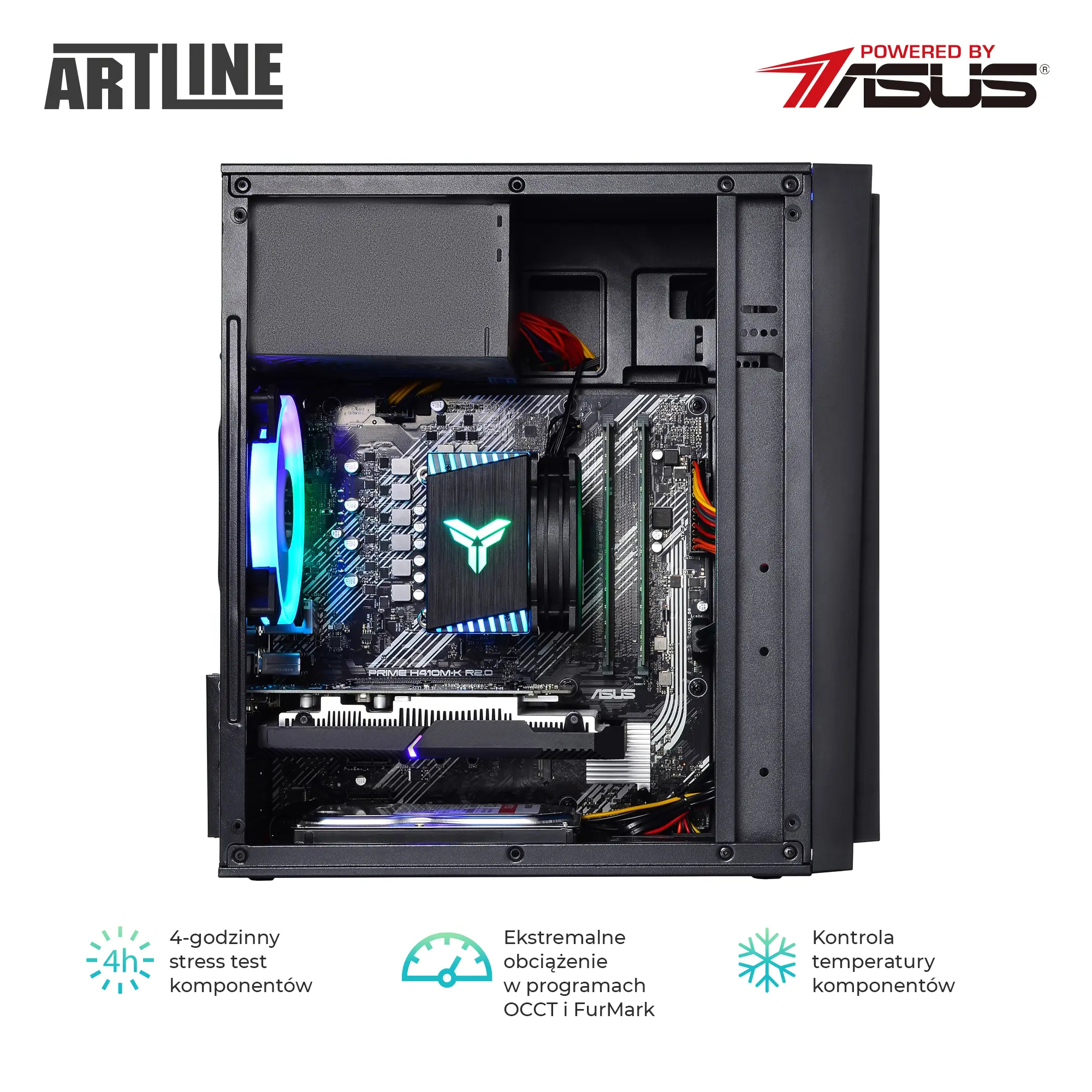 Komputer gamingowy ARTLINE Gaming X45 Ryzen 5 5500 RTX 3050 8GB CR1621 cena - zdjęcie 5