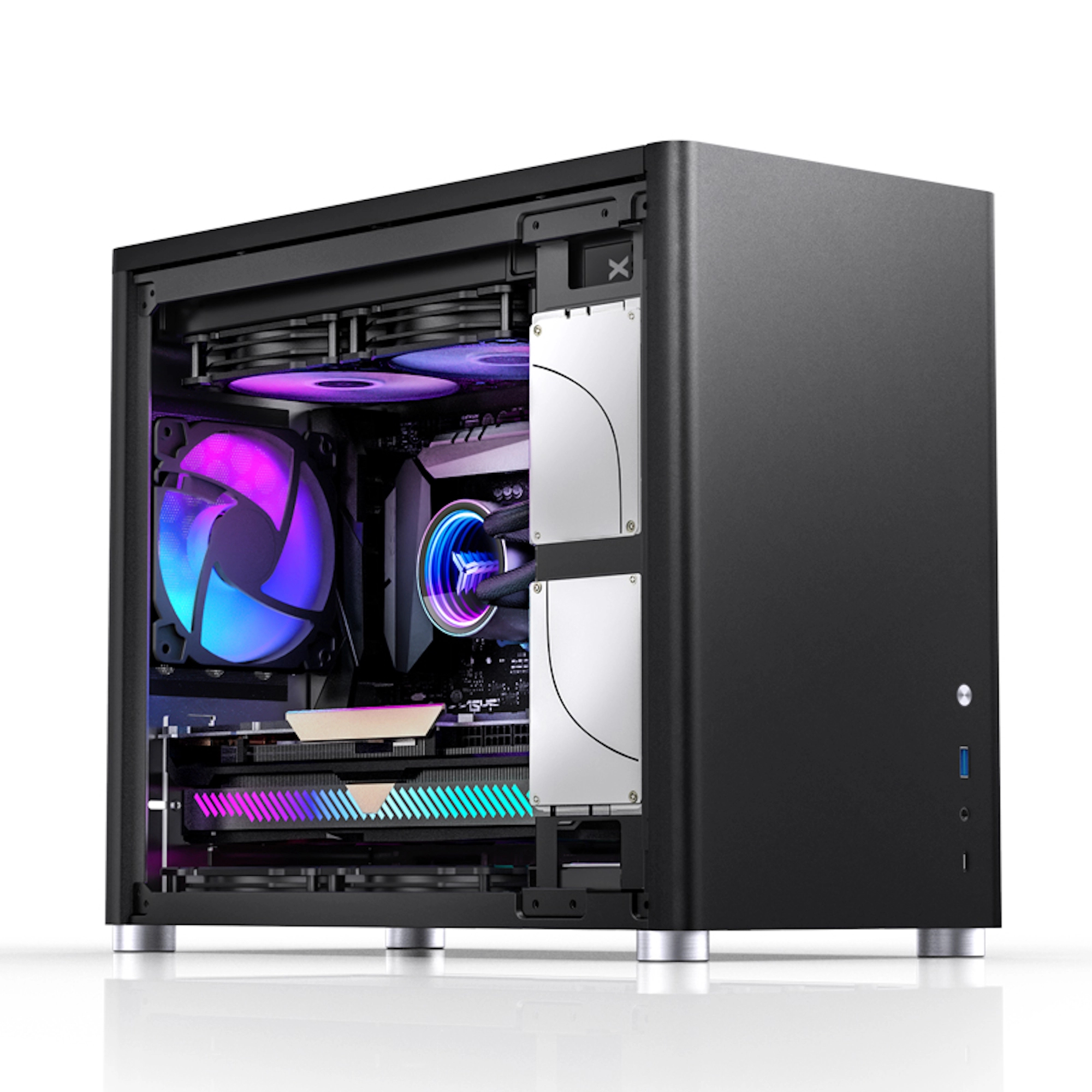 Obudowa JONSBO D30 Aluminum Black cena - zdjęcie 1
