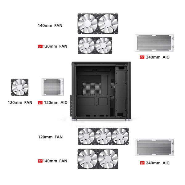 Obudowa JONSBO D40 Aluminum Black cena - zdjęcie 12