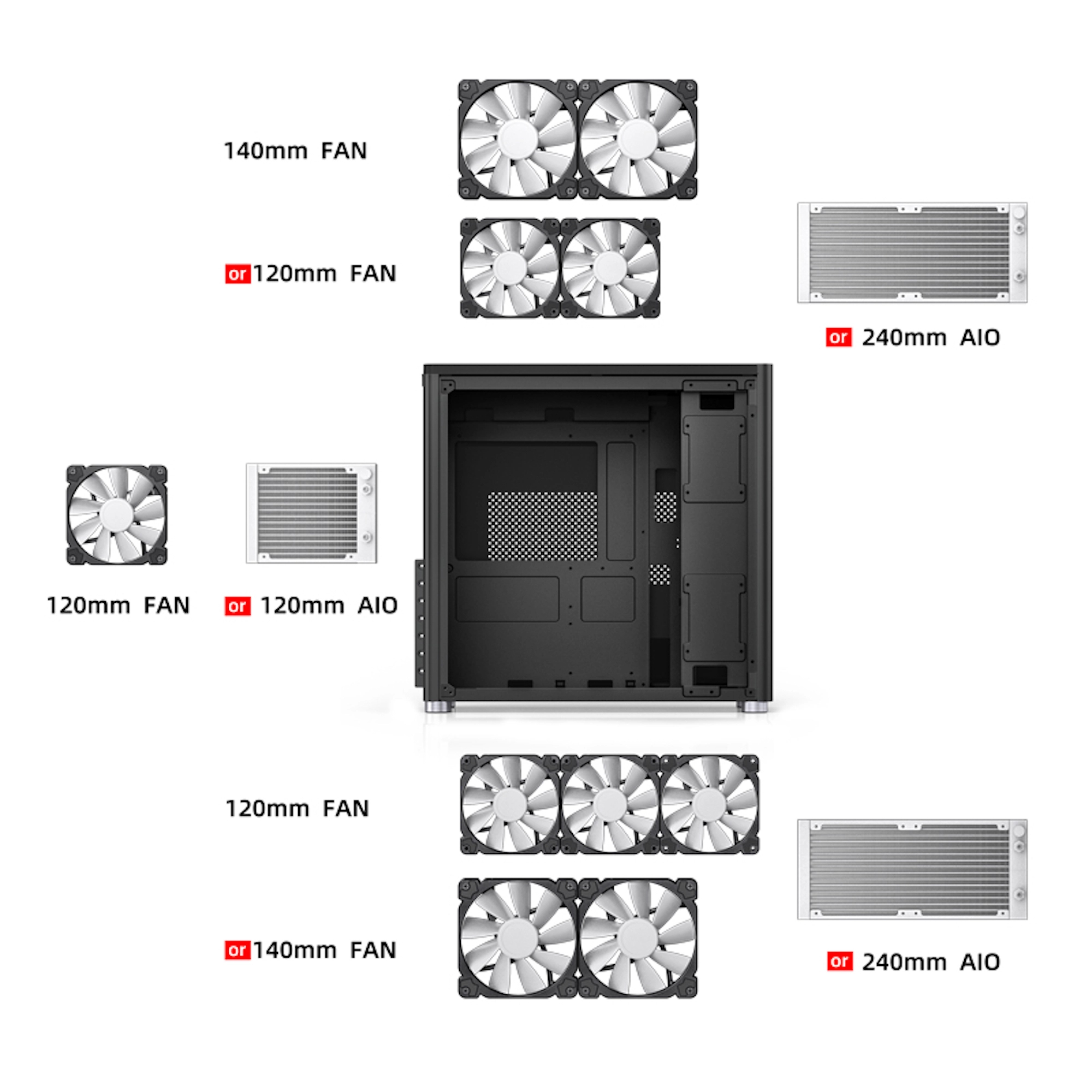 Obudowa JONSBO D40 Aluminum Black cena - zdjęcie 12