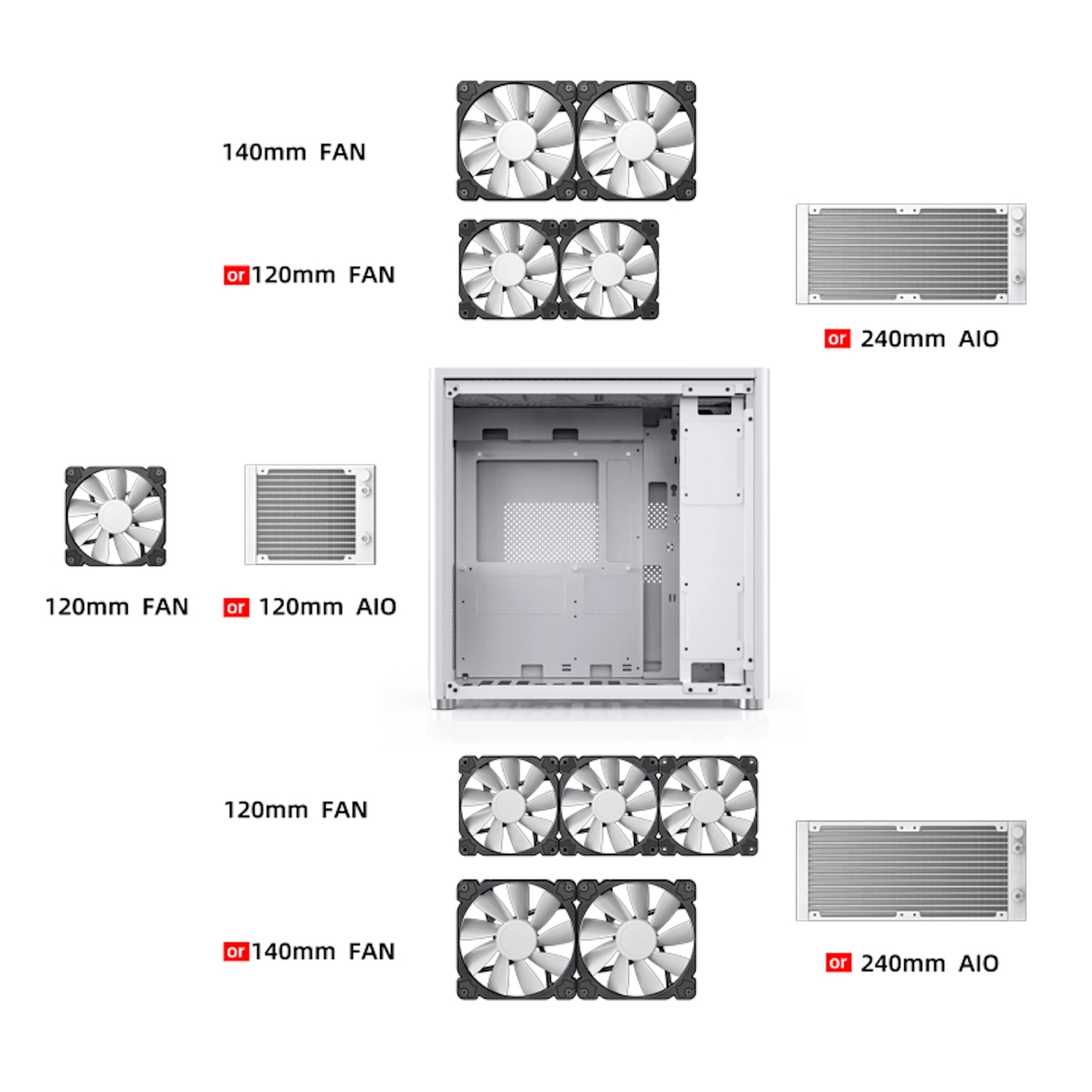 Obudowa JONSBO D40 Aluminum White cena - zdjęcie 12