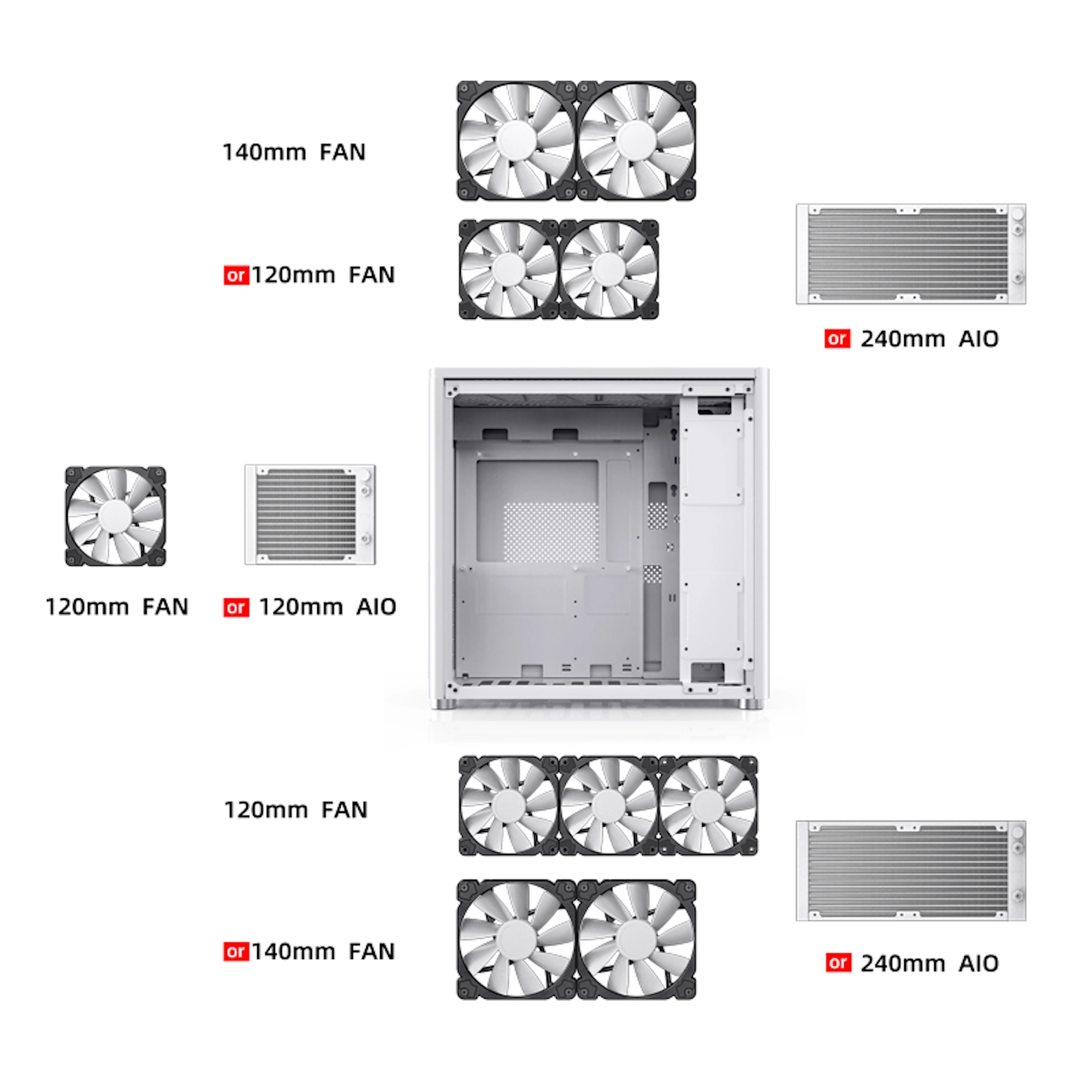 Obudowa JONSBO D40 Aluminum White cena - zdjęcie 12