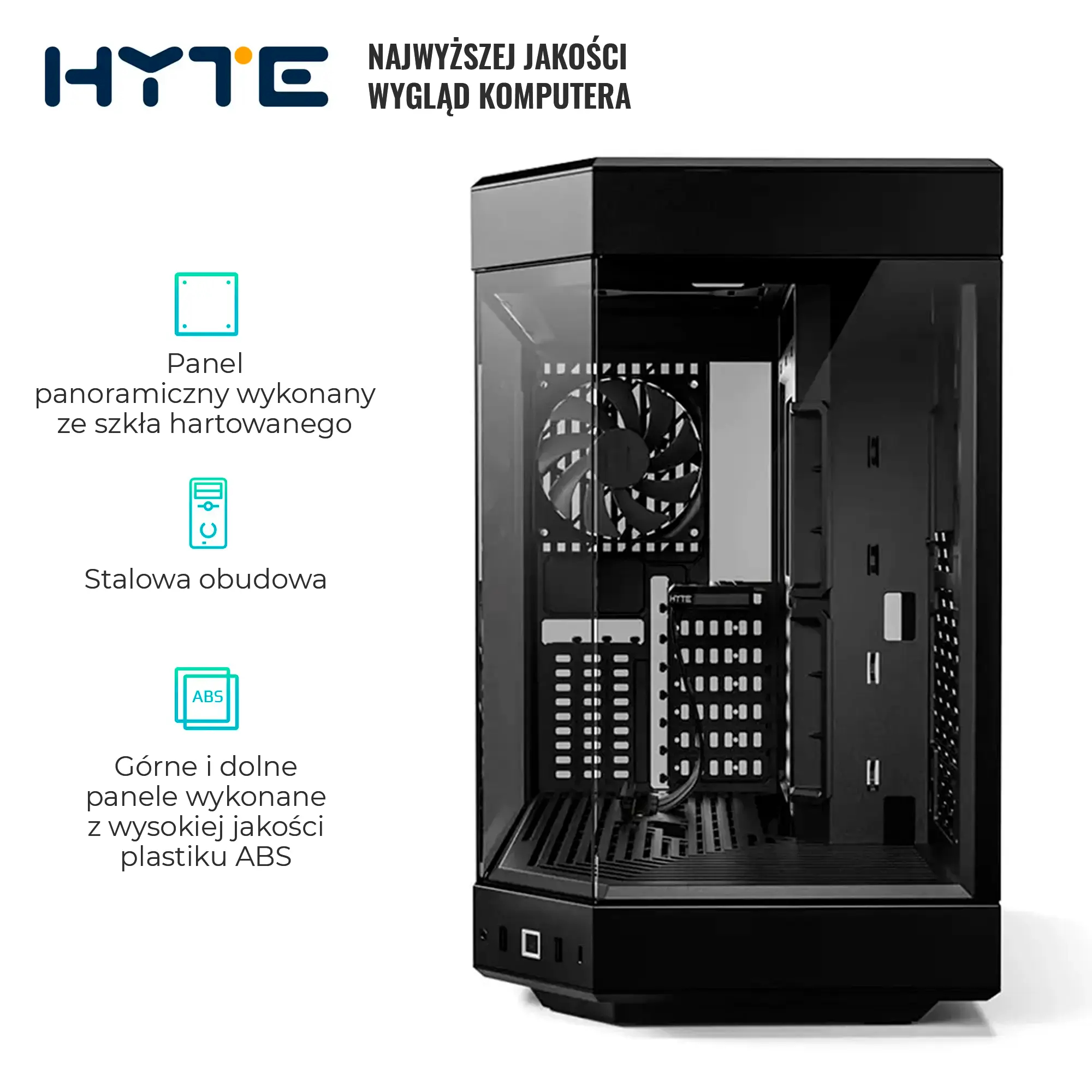 Obudowa Hyte Y60 Black (CS-HYTE-Y60-B) cena - zdjęcie 2