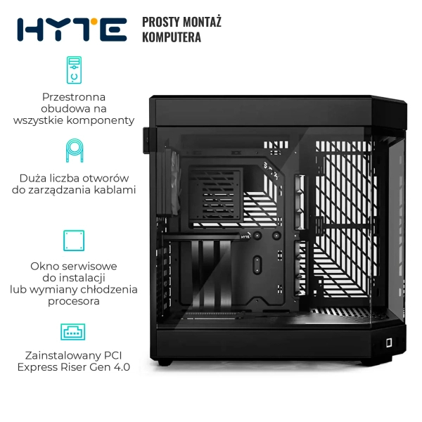 Obudowa Hyte Y60 Black (CS-HYTE-Y60-B) cena - zdjęcie 3