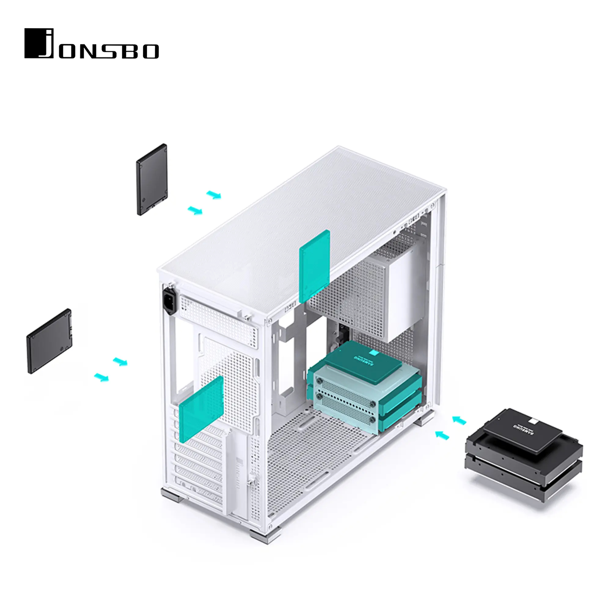 Obudowa JONSBO D41 MESH White cena - zdjęcie 10