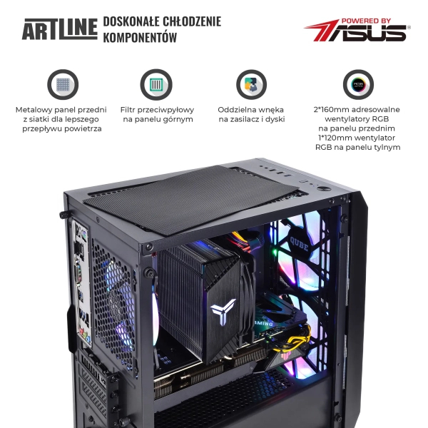Komputer gamingowy ARTLINE Gaming X65 Ryzen 5 3600 RTX 3060 12GB NM1610 cena - zdjęcie 1