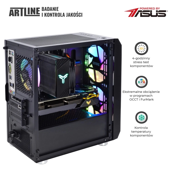 Komputer gamingowy ARTLINE Gaming X65 Ryzen 5 3600 RTX 3060 12GB NM1610 cena - zdjęcie 6