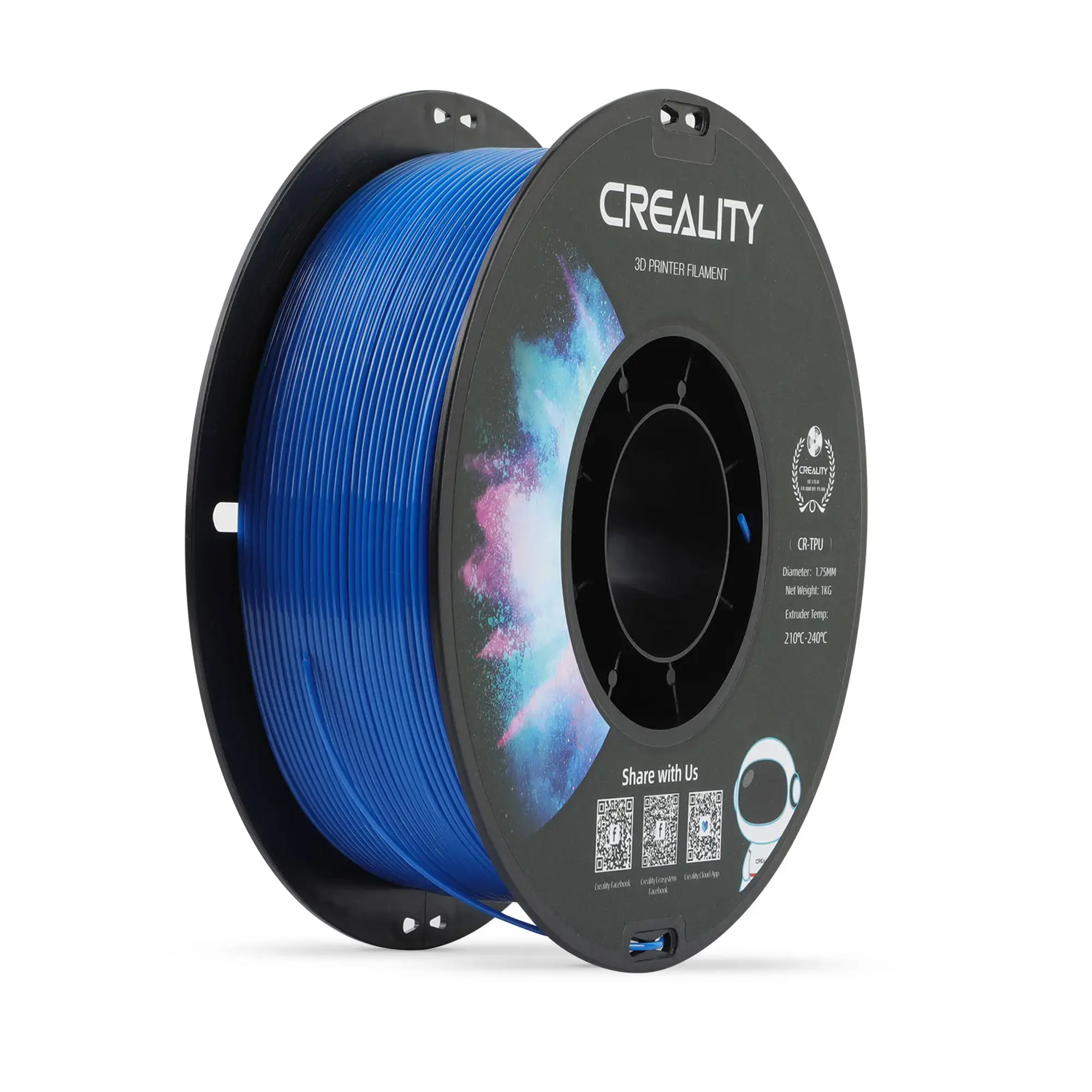 Filament TPU (tworzywo sztuczne) do drukarki 3D CREALITY 1 kg, 1,75 mm, niebieski (3301040039) cena - zdjęcie 1