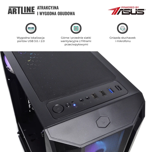 Komputer do domu ARTLINE Home H55 i3 12100F RTX 3050 8GB B31641 cena - zdjęcie 3