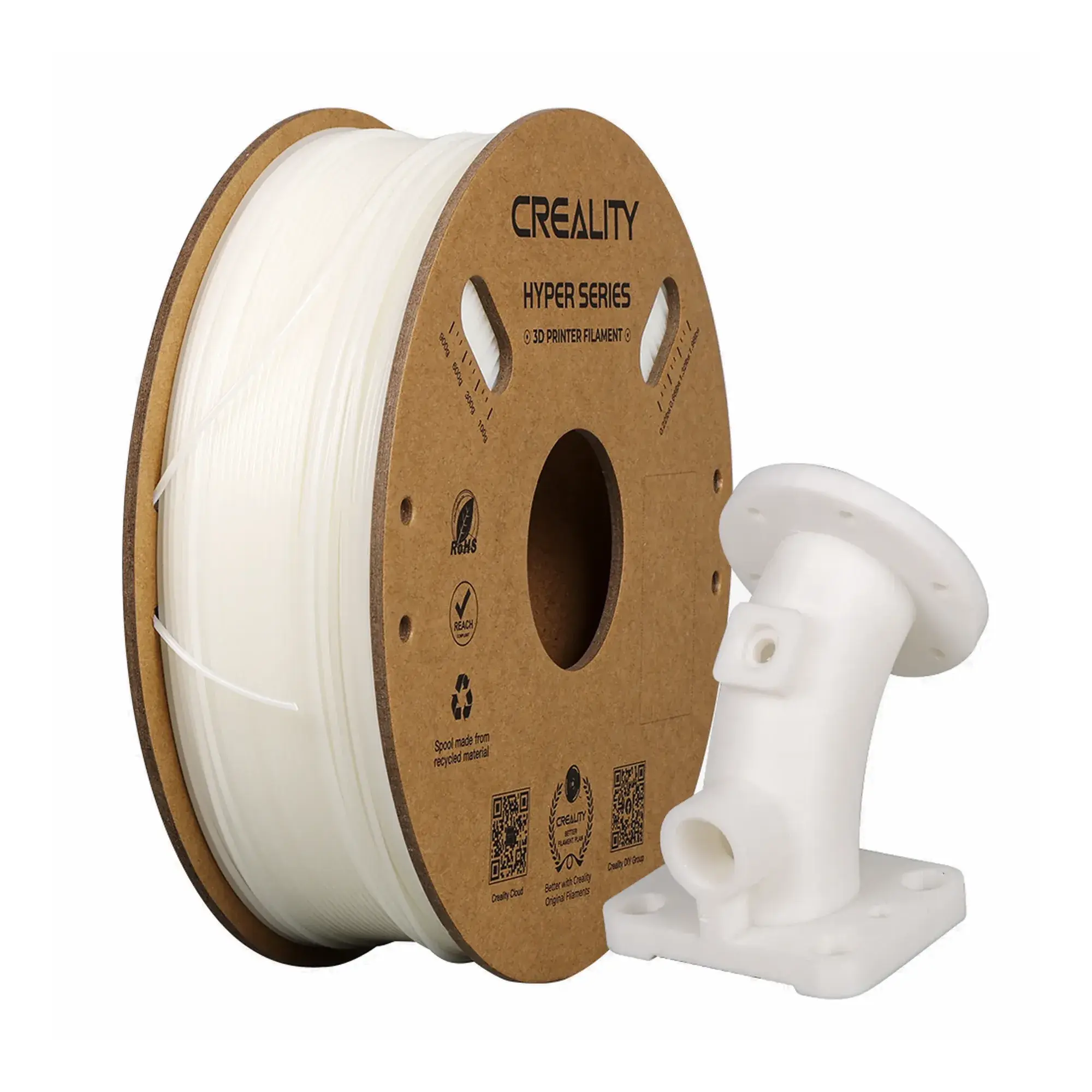 Filament Hyper ABS (plastik) do drukarki 3D CREALITY 1kg, 1,75mm, biały (3301020040) cena - zdjęcie 0