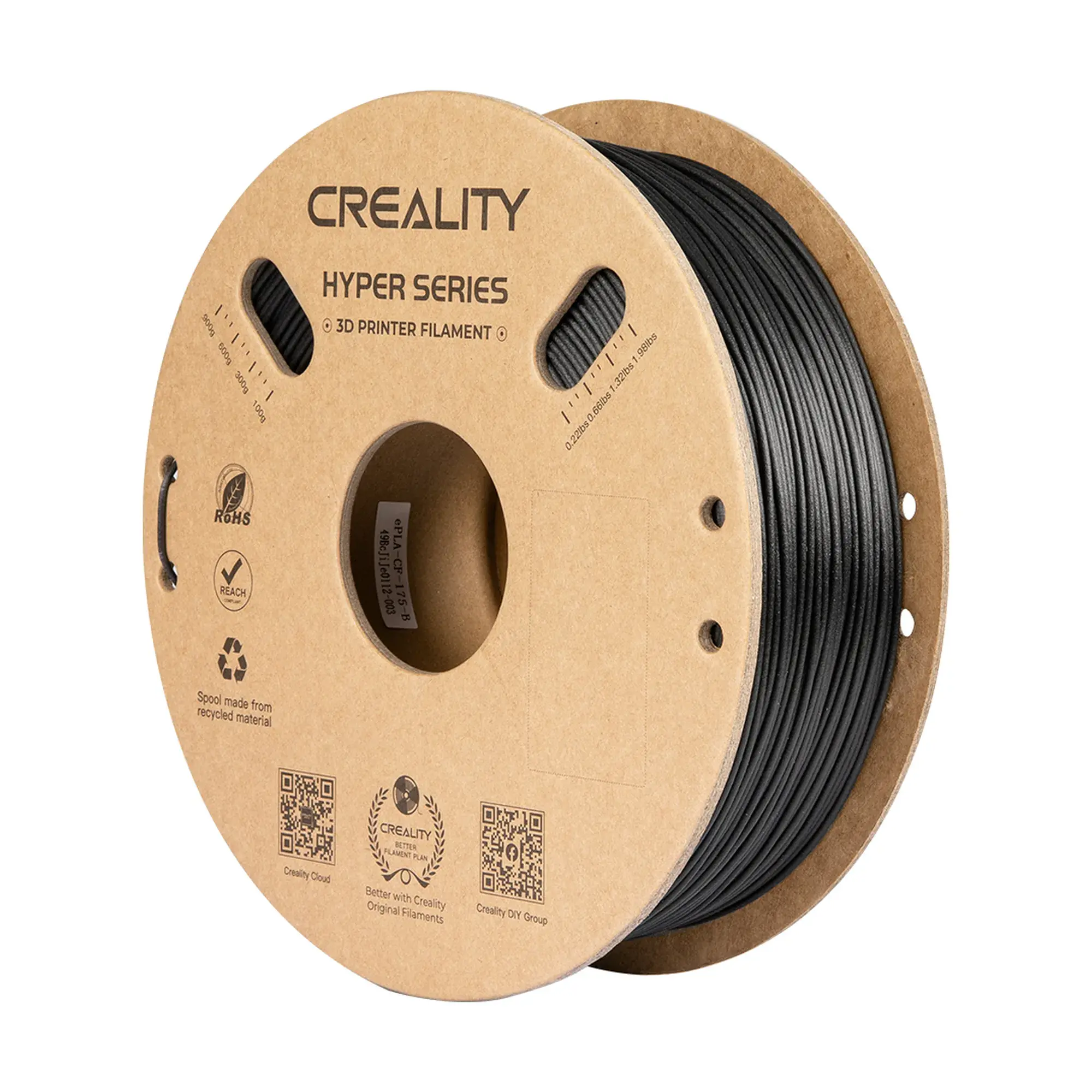 Filament Hyper PLA-CF (plastik) do drukarki 3D CREALITY 1kg, 1,75mm, czarny (3301060015) cena - zdjęcie 0