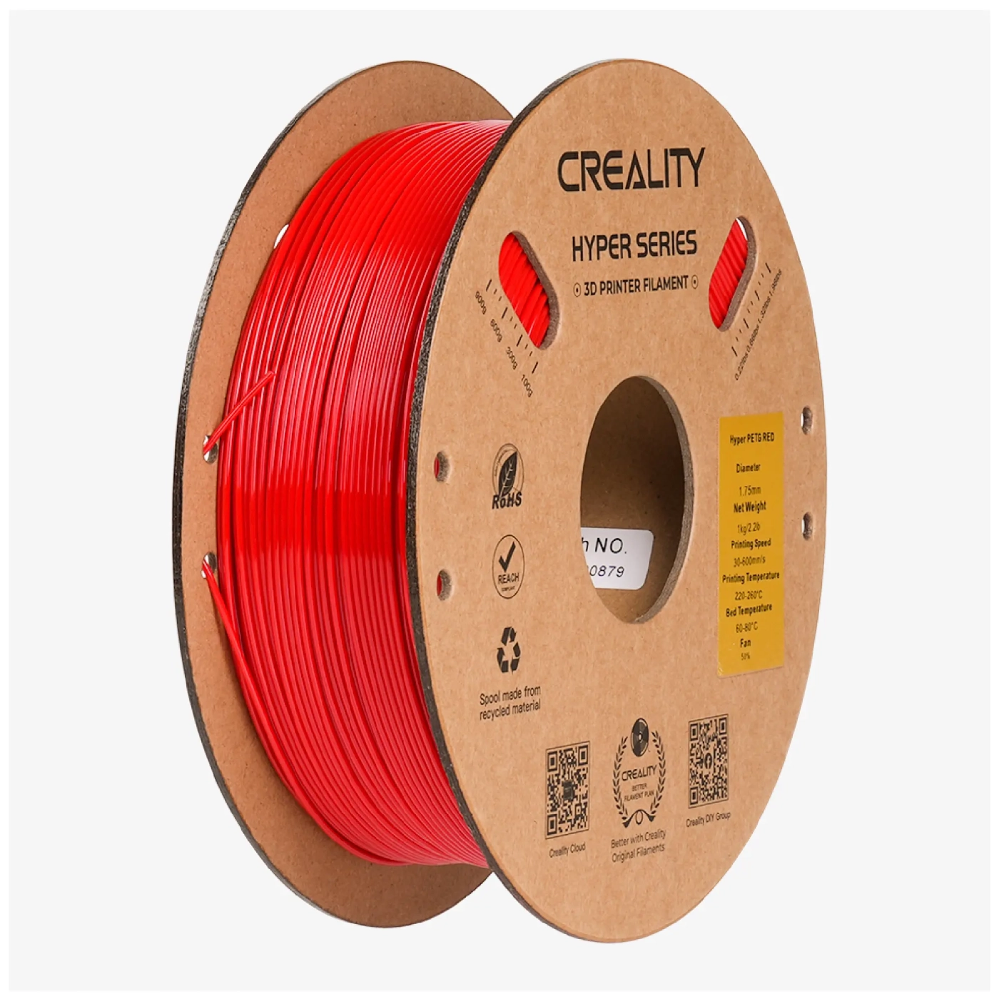 Filament Hyper PETG (tworzywo sztuczne) do drukarki 3D CREALITY 1 kg, 1,75 mm, czarny (3301030072) cena - zdjęcie 0