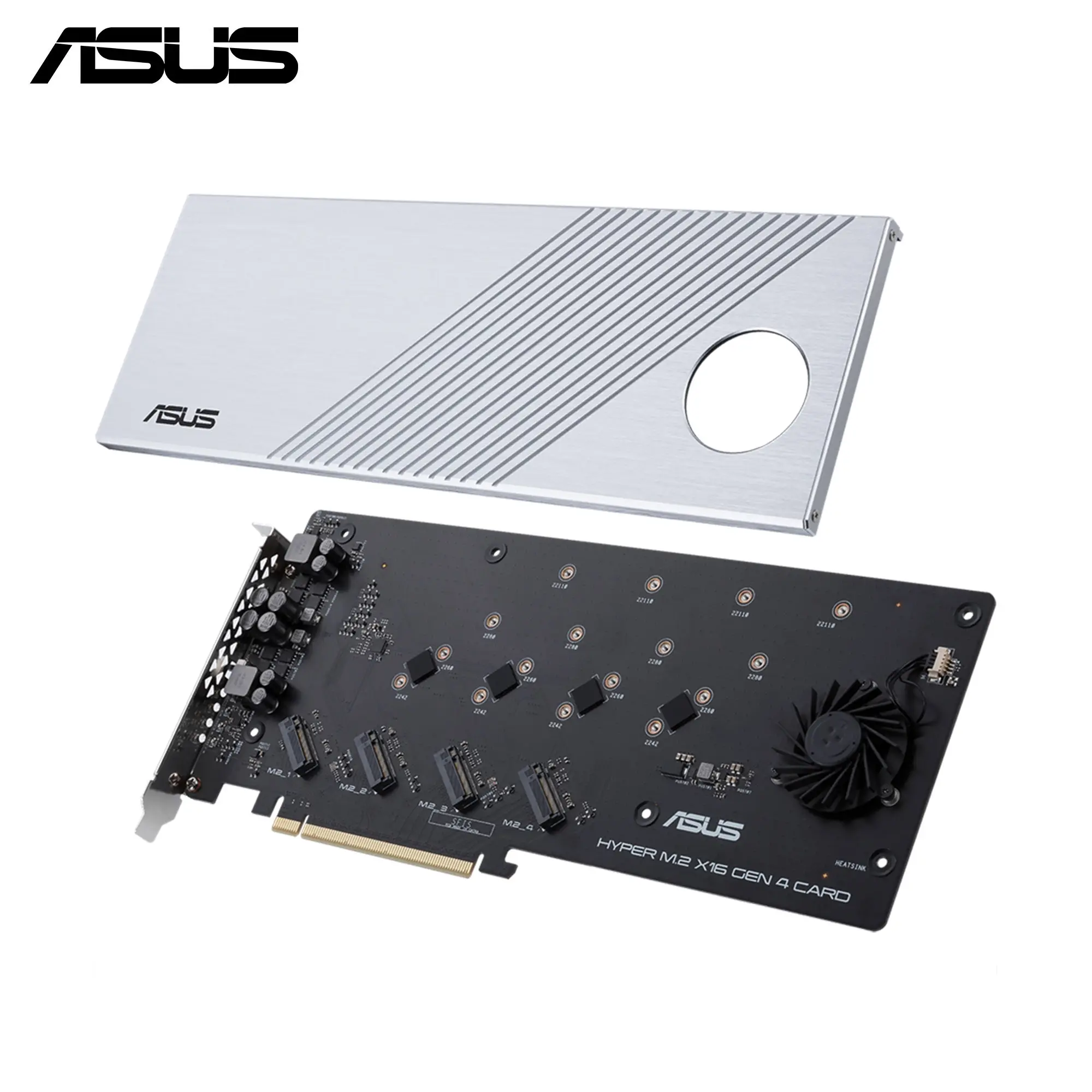 Adapter Asus PCIe Hyper M.2 X16 PCIe 4.0 X4 Expansion Card GEN 4 - 256 Gbps (90MC08A0-M0EAY0) cena - zdjęcie 1