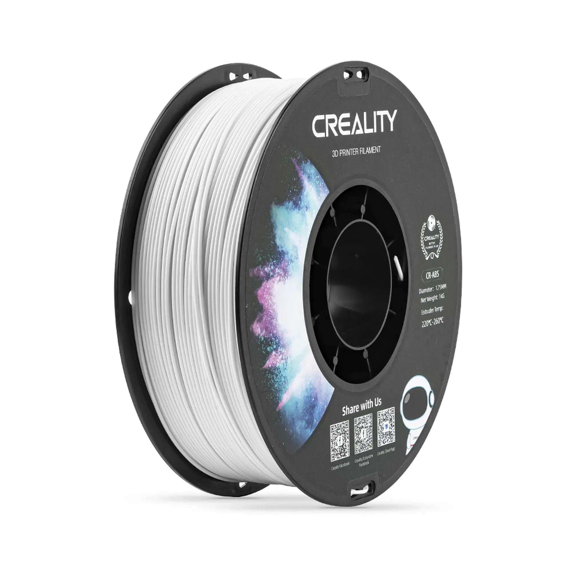 Filament Creality ABS, 1kg, 1.75mm, biały (3301020031) cena - zdjęcie 0