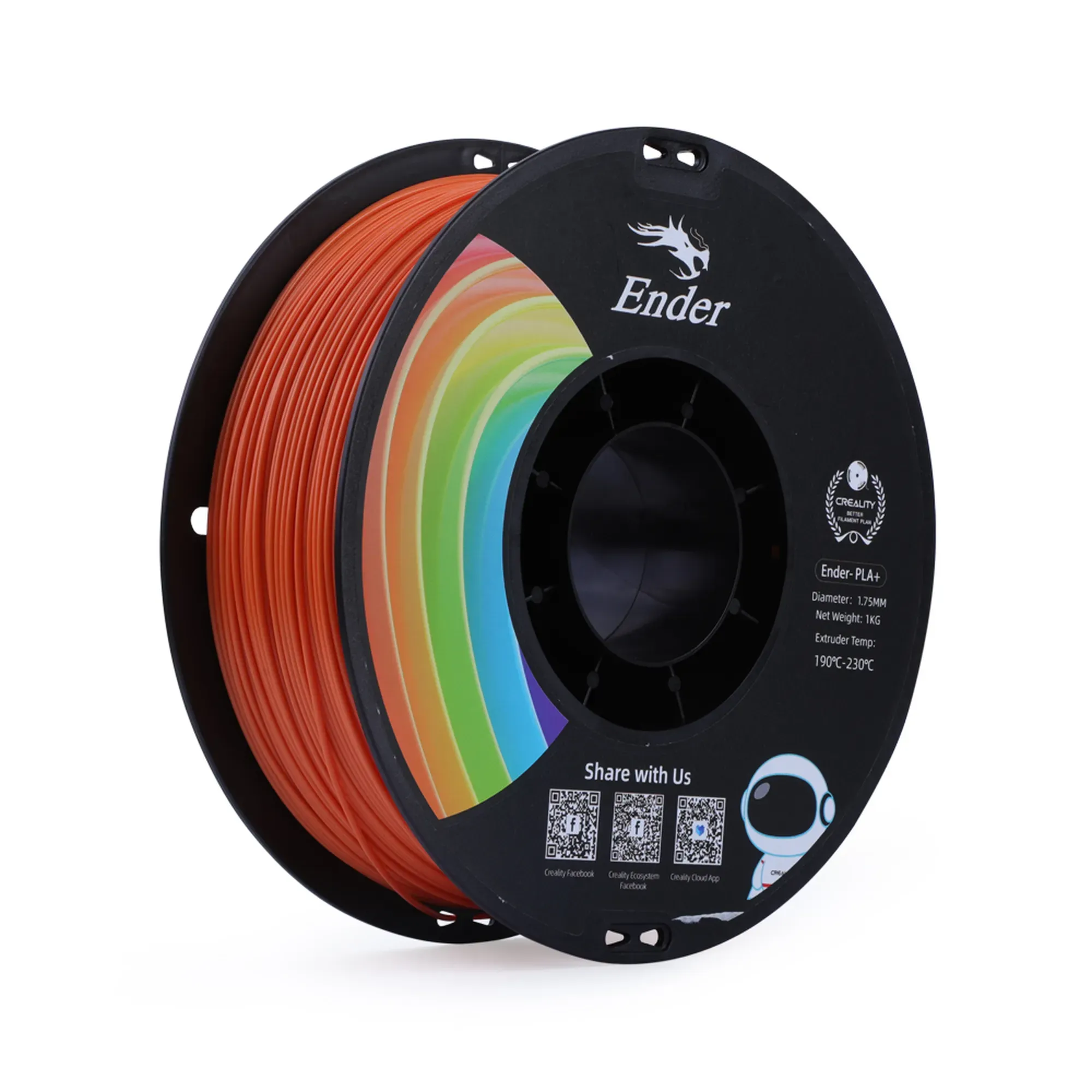 Filament Creality Ender-PLA Plus, 1kg, 1.75mm, pomarańczowy (3301010307) cena - zdjęcie 0