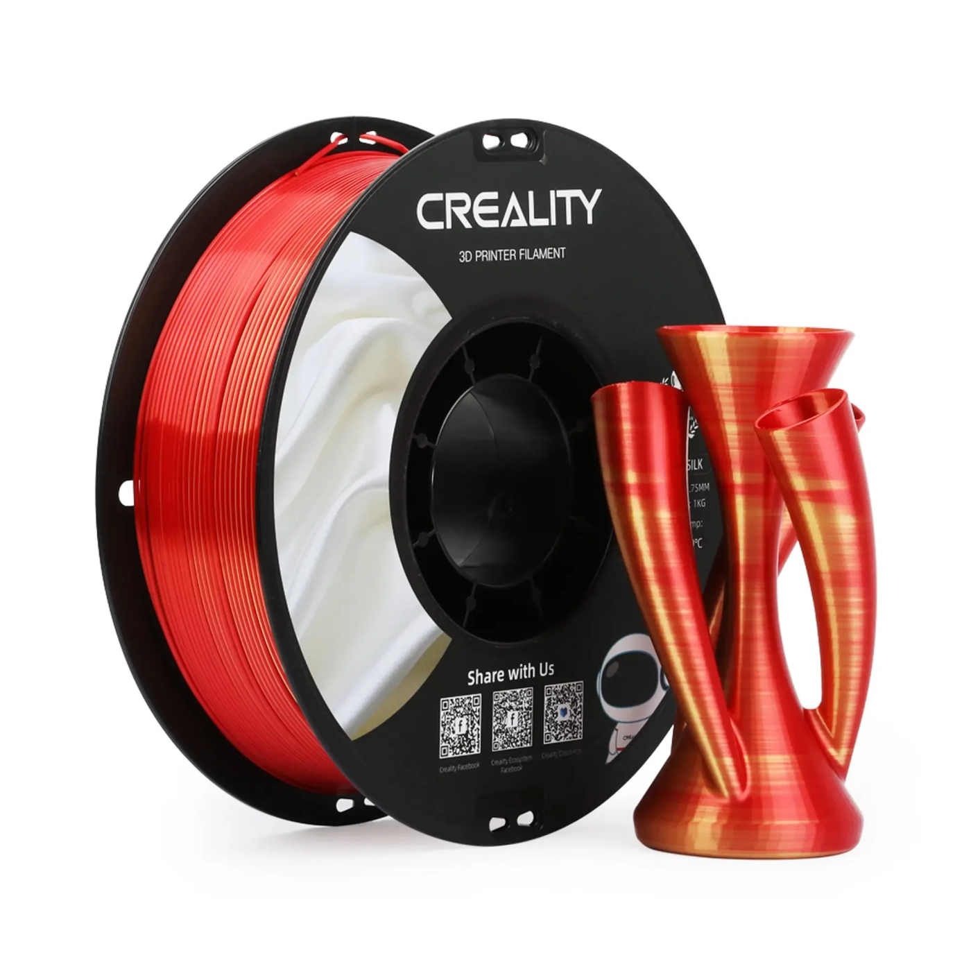 Filament Creality PLA Silky Shine, 1kg, 1.75mm, złoto-czerwony (3301120009) cena - zdjęcie 1