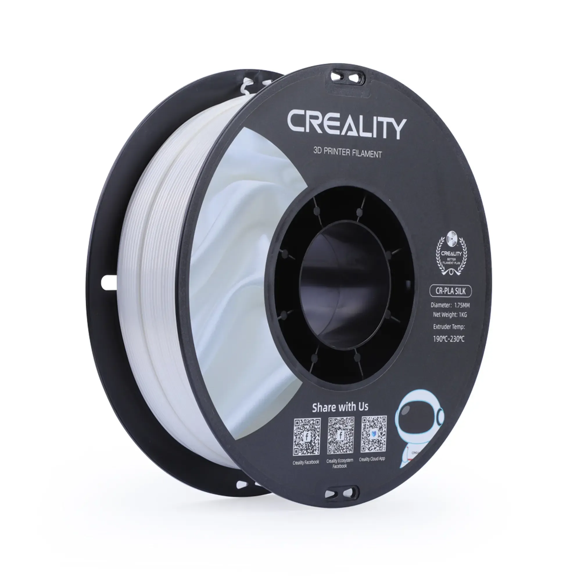Filament Creality PLA Silky Shine, 1kg, 1.75mm, biały (3301120004) cena - zdjęcie 0