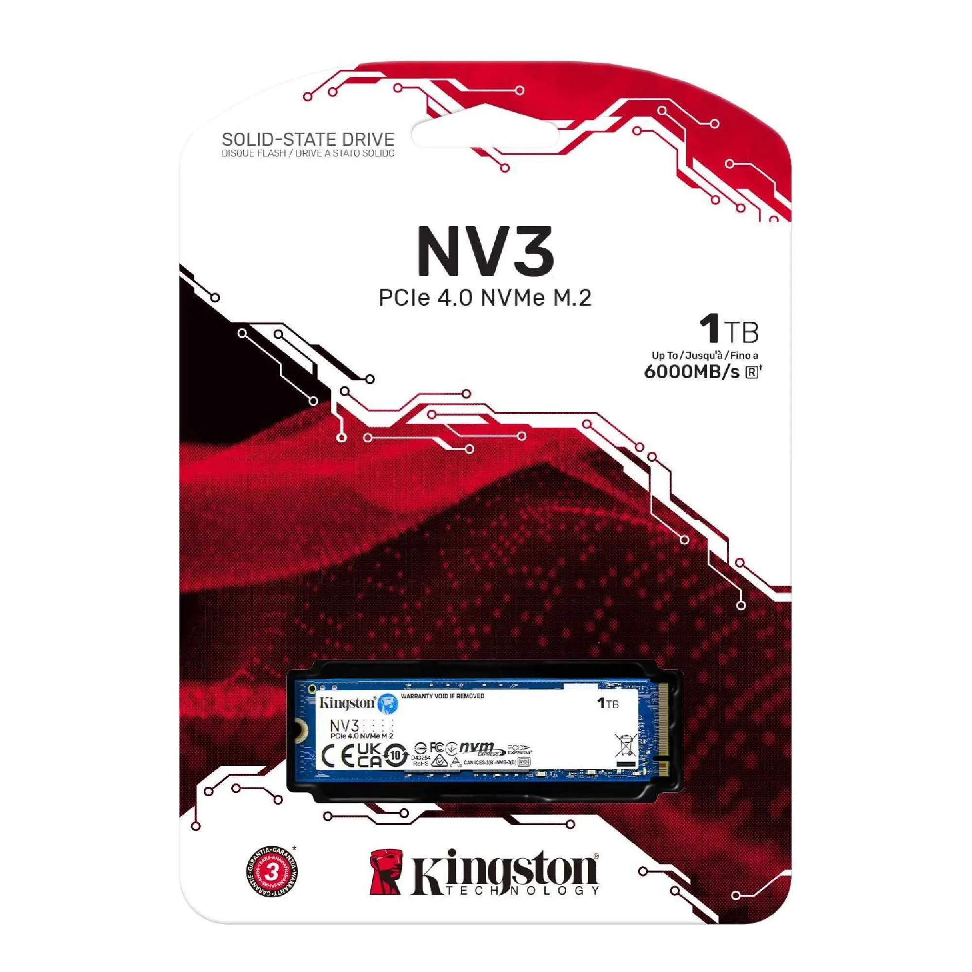 Dysk SSD Kingston NV3 1TB M.2 PCIe Gen 4x4 NVMe (SNV3S/1000G) cena - zdjęcie 4