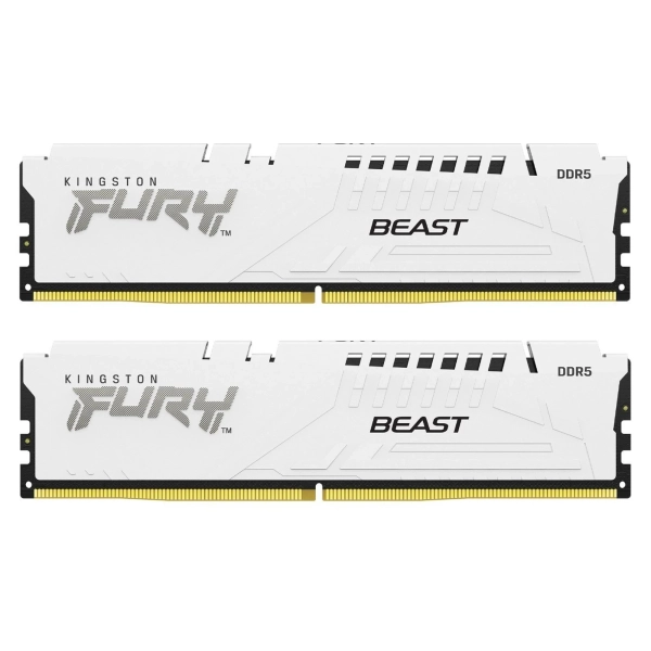Moduł pamięci Kingston FURY Beast White DDR5-6000 64GB (2x32GB) (KF560C30BWK2-64) cena - zdjęcie 1