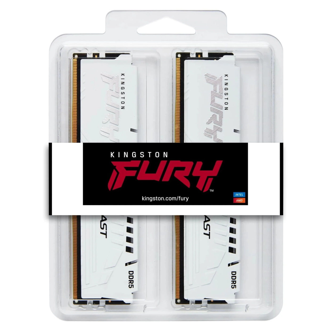 Moduł pamięci Kingston FURY Beast White DDR5-6000 64GB (2x32GB) (KF560C30BWK2-64) cena - zdjęcie 2