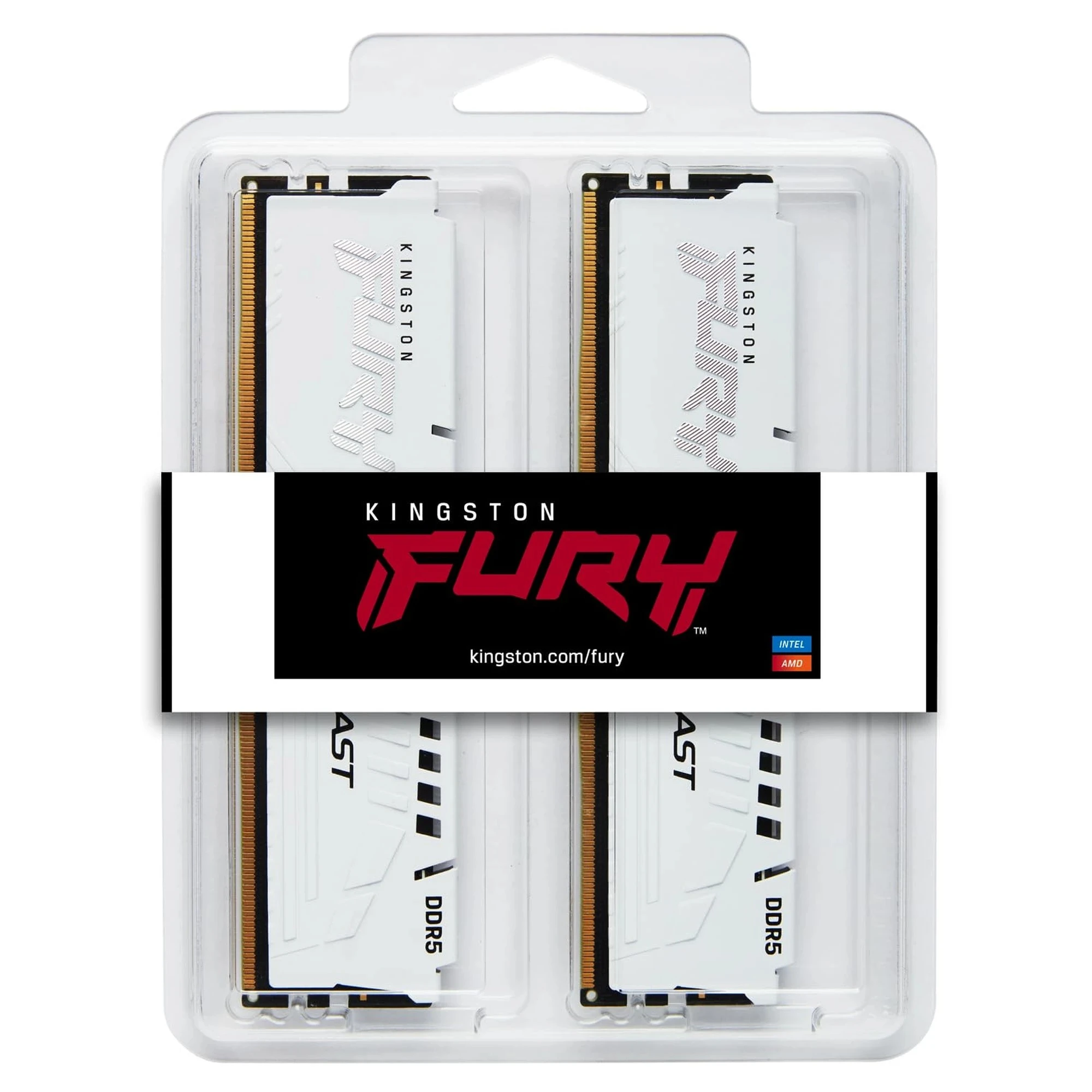 Moduł pamięci Kingston FURY Beast White DDR5-6000 64GB (2x32GB) (KF560C30BWK2-64) cena - zdjęcie 2