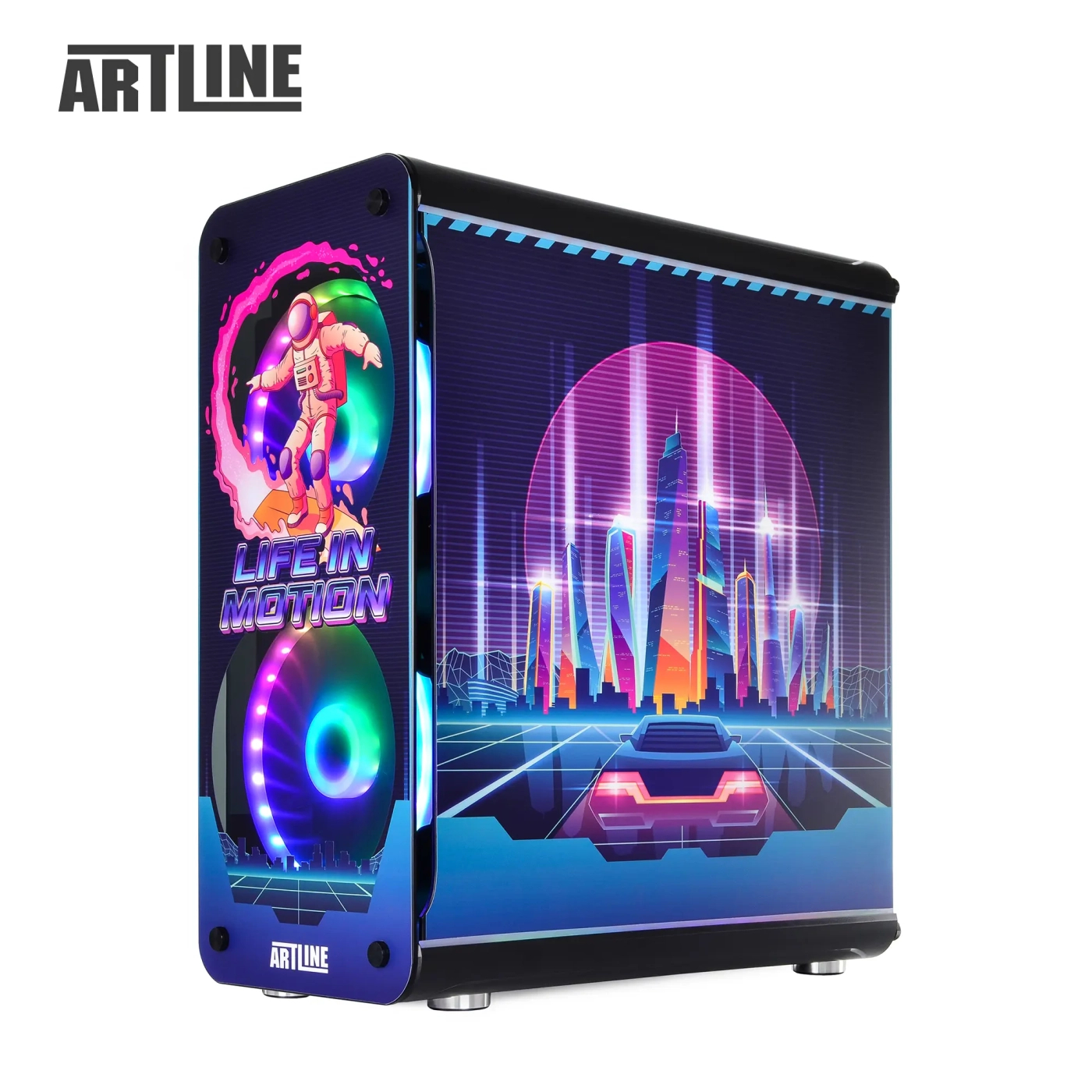 Komputer gamingowy ARTLINE Overlord NEON i5 12400F RTX 3050 8GB NR1642 cena - zdjęcie 1